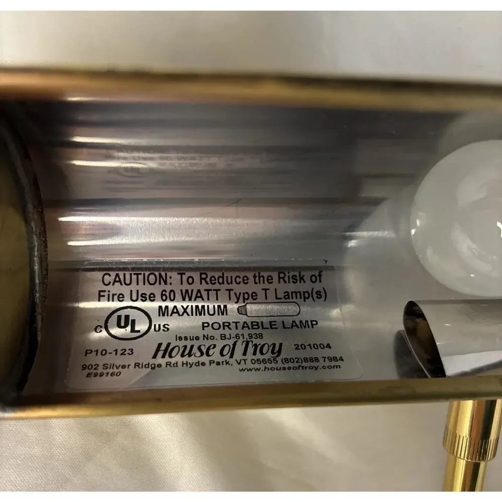 House Of Troy Brass Piano Desk Lamp